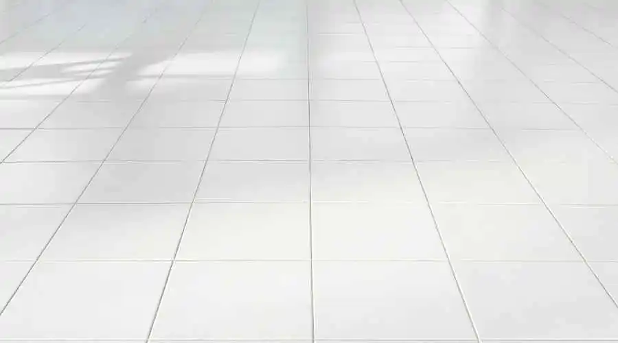 semi cirlular bathroom floor tile at sink